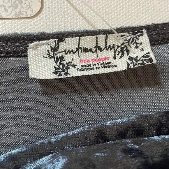Free People Intimately Don’t You Wish Velvet Bodysuit in Black / Medium NWT - Picture 2 of 16